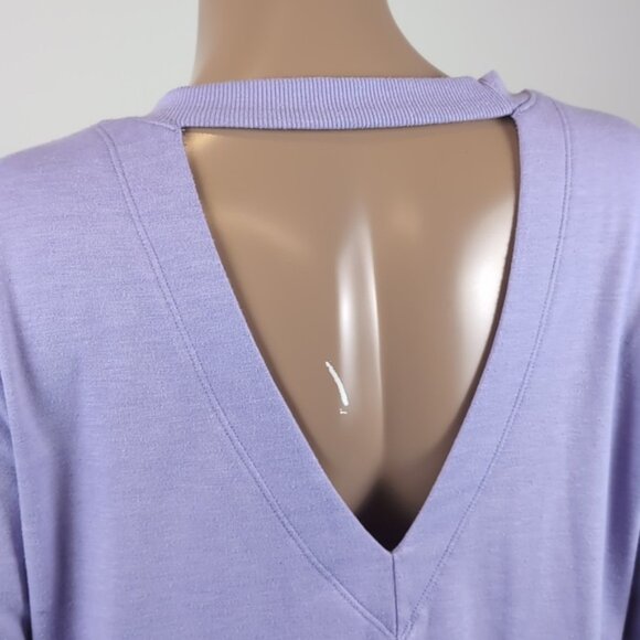 RBX No Sweat Long Sleeve Ruched Cut Out Activewear Tunic Top Sweatshirt - Picture 10 of 14